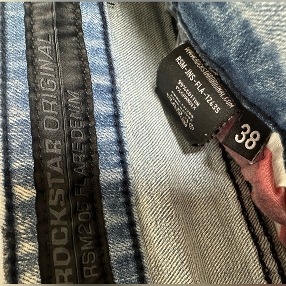 Nwt; ROCKSTAR ORIGINAL Men's Honor Stacked Flare Jean - Picture 11 of 12